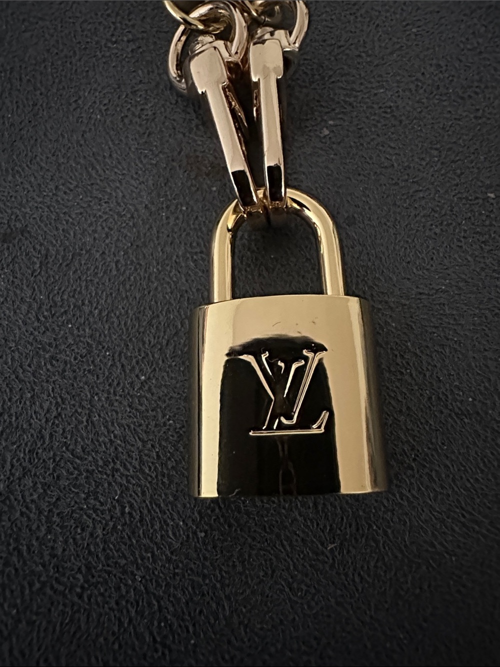 Louis Vuitton Gold Padlock Necklace